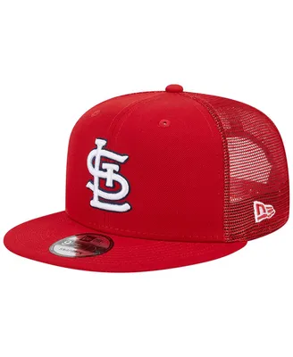 Men's New Era Red St. Louis Cardinals Team Color Trucker 9FIFTY Snapback Hat