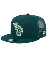 Men's New Era Green Oakland Athletics Cooperstown Collection Team Color Trucker 9FIFTY Snapback Hat