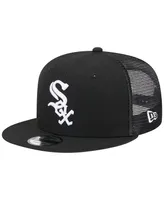 Men's New Era Black Chicago White Sox Team Color Trucker 9FIFTY Snapback Hat