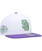 Men's New Era White San Diego Padres 50th Anniversary Side Patch 59FIFTY Fitted Hat