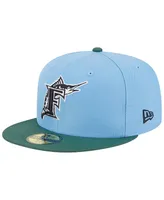 Men's New Era Sky Blue, Cilantro Florida Marlins 2003 World Series Cooperstown Collection 59FIFTY Fitted Hat