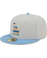 Men's New Era Natural Los Angeles Dodgers Beach Front 59FIFTY Fitted Hat