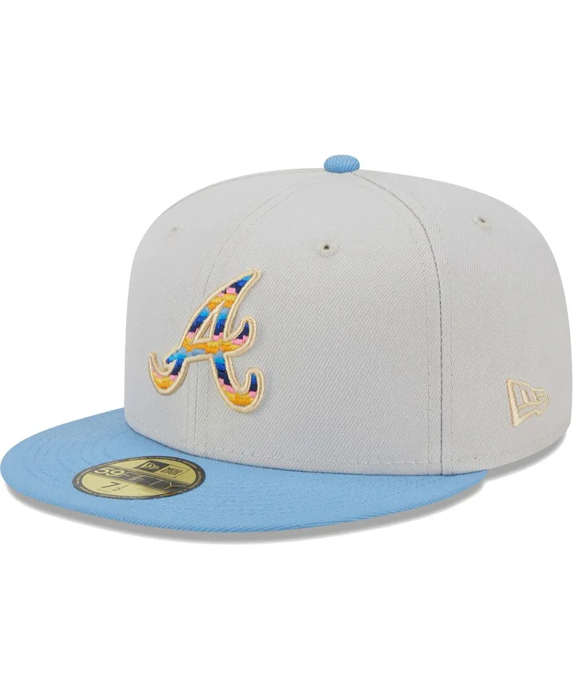 Men's New Era Light Blue/Brown Boston Braves Cooperstown Collection 1914  World Series Beach Kiss 59FIFTY Fitted Hat 