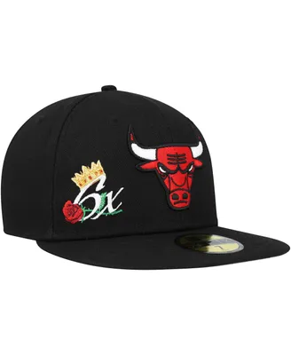 Men's New Era Black Chicago Bulls Crown Champs 59FIFTY Fitted Hat