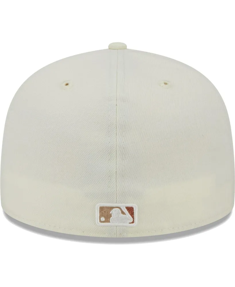 Men's New Era Cream Chicago White Sox Chrome Camel Rust Undervisor 59FIFTY Fitted Hat