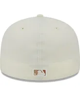 Men's New Era Cream Chicago White Sox Chrome Camel Rust Undervisor 59FIFTY Fitted Hat