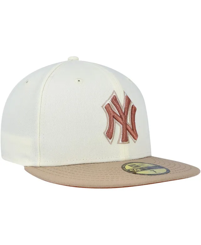 New York Yankees New Era Chrome Camel Rust Undervisor 59FIFTY Fitted Hat -  Cream