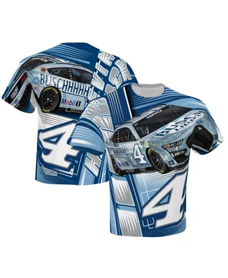 Men's Stewart-Haas Racing Team Collection White Kevin Harvick Busch Light Sublimated Dynamic Total Print T-shirt