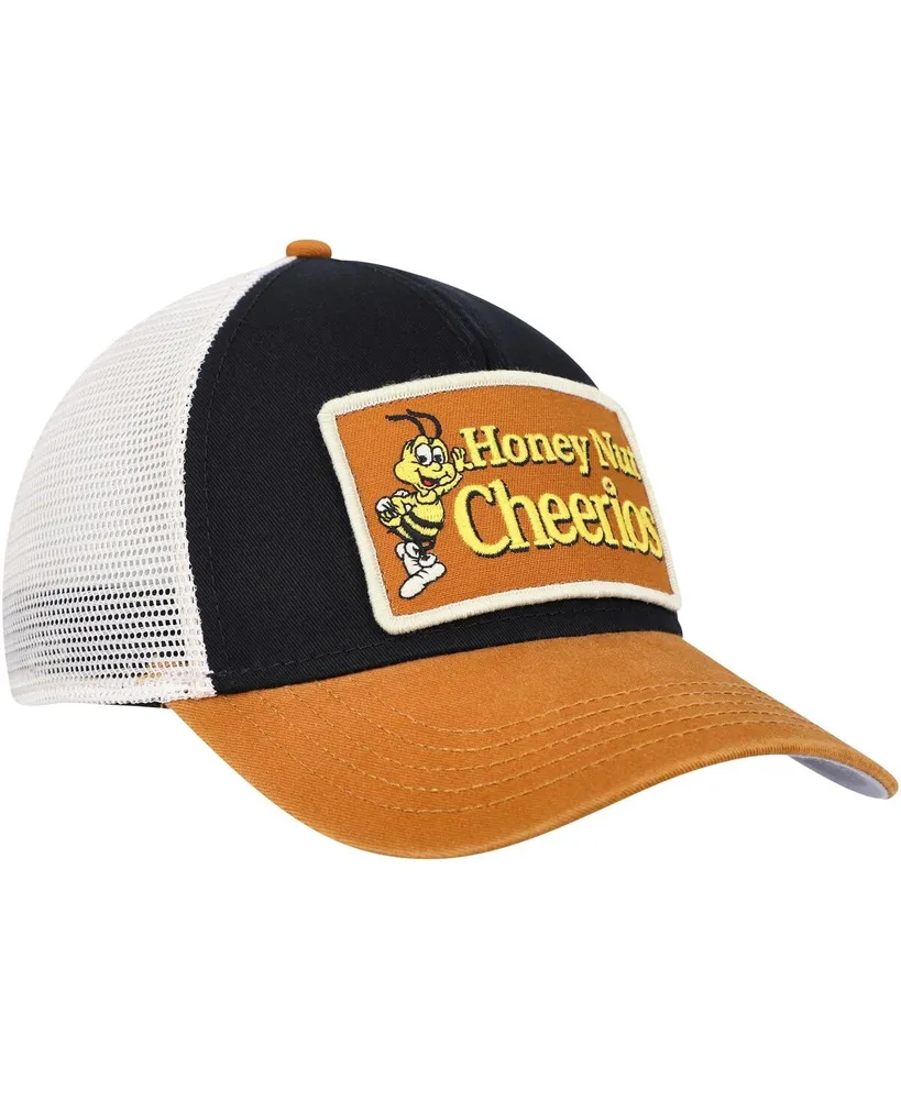 Men's American Needle Black, Cream Cheerios Valin Trucker Snapback Hat