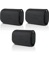 Wasserstein Silicone Case for Arlo Pro 4 Xl Rechargeable Battery Housing (Black/3 Pack) - Protective Waterproof Case for Your Smart Security Cam