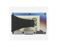 The Ridge Men's Titanium Burnt: Money Clip Wallet