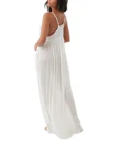 O'Neill Juniors' Mel V-Neck Sleeveless Slit-Front Maxi Dress