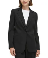 Calvin Klein Petite Notched-Collar One-Button Jacket