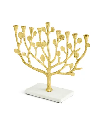 Michael Aram Botanical Leaf Gold-Tone Menorah