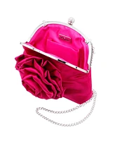 Nina Flower Embellished Frame Crossbody Clutch