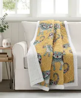 Lush Decor Hati Elephants Sherpa Throw, 50" x 60"