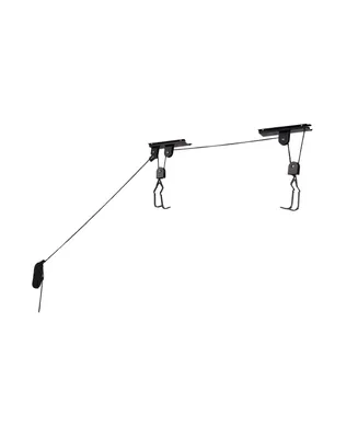 Bike Hanger - Overhead Hoist Pulley System with 100lb Capacity for Bicycles or Ladders - Secure Garage Ceiling Storage by Rad Cycle