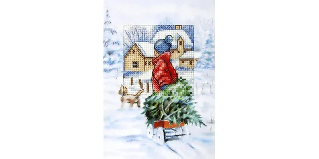 Orchidea Counted Cross Stitch Kit with Plastic Canvas Christmas Balls Set of 4 Designs 7678