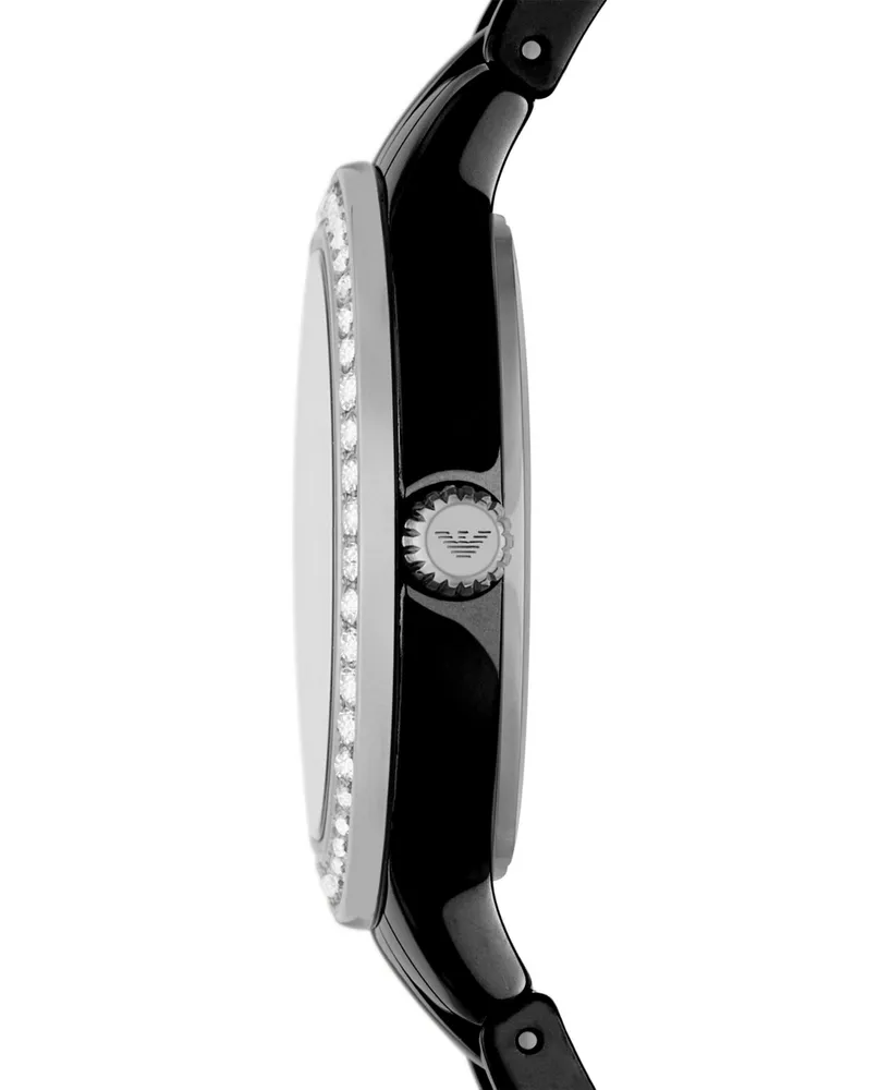 Emporio Armani Women's Black Ceramic Bracelet Watch 32mm