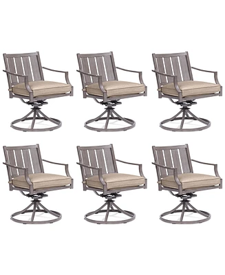 Closeout! Set of Wayland Outdoor Swivel Chairs