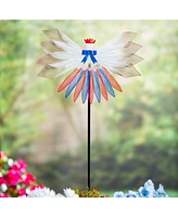 Evergreen 37"H Garden Stake, Americana Angel