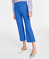 On 34th Women's Cobalt Glaze Ponte Kick-Flare Ankle Pants, Regular and Short Lengths, Created for Macy's