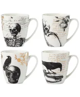 Lenox Vintage Gold Halloween Mugs, Set of 4