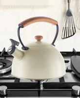 Oggi 2.5 Litre Whistling Tea Kettle with Wood Handle