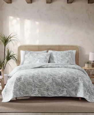 Tommy Bahama Home Palmday Cotton Reversible Piece Quilt Set