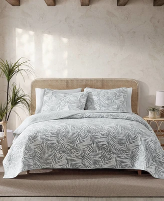 Tommy Bahama Home Palmday Cotton Reversible 3 Piece Quilt Set