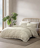 Tommy Bahama Home Costa Blanca Cotton Reversible 3 Piece Duvet Cover Set