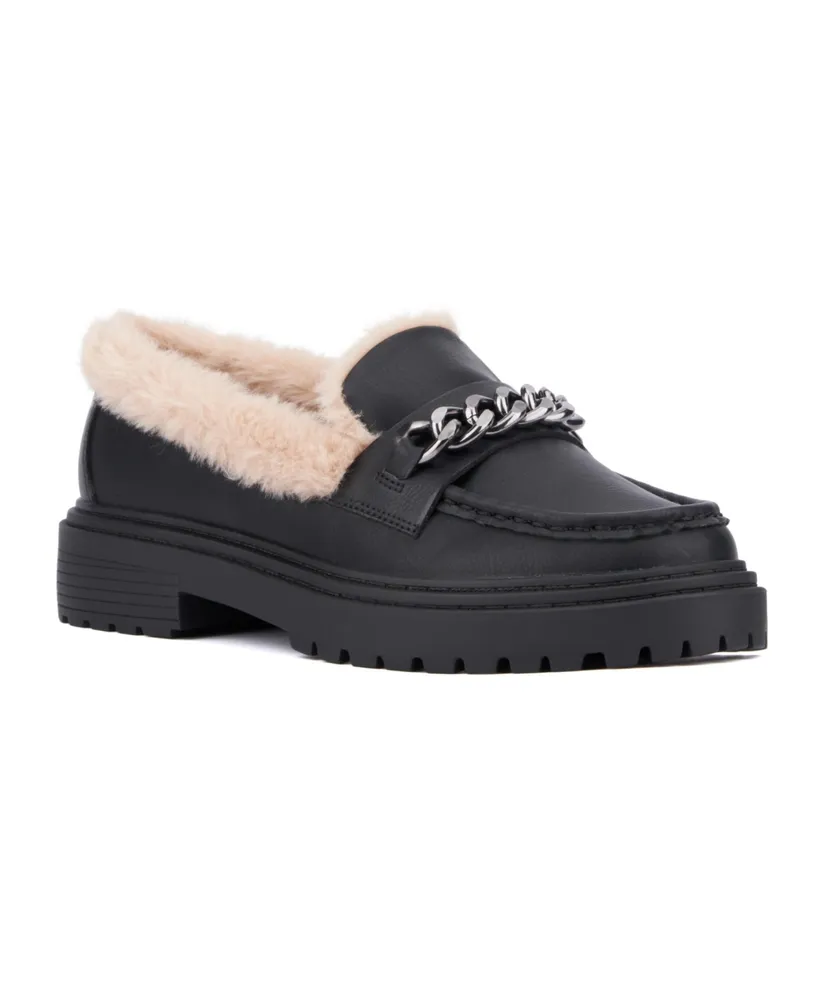 Fashion To Figure Women's Ida Loafer W/Faux Fur - Wide Width