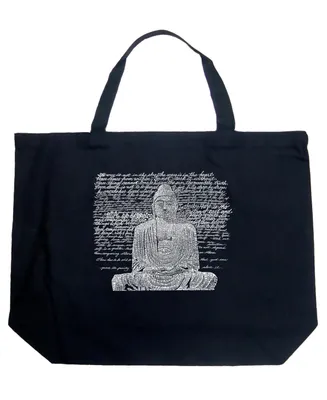 Zen Buddha - Large Word Art Tote Bag