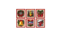 Coaster needlepoint (halfstitch) kit set of 6 designs "Christmas time" 5106 - Assorted Pre