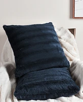 Cheer Collection Plush Reversible Faux Fur 2-Pack Decorative Pillow