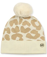 Michael Michael Kors Women's Metallic Leopard-Print Beanie