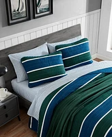 Nautica Knots Cove Cotton Reversible 3 Piece Quilt Set