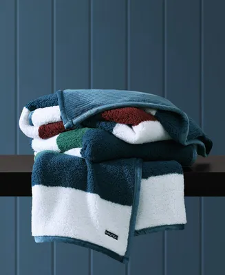 Nautica Wilton Sherpa Striped Throw, 60" X 50"