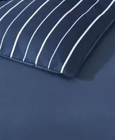 Nautica Longdale Solid Stripe Brushed Microfiber Duvet Cover Sets