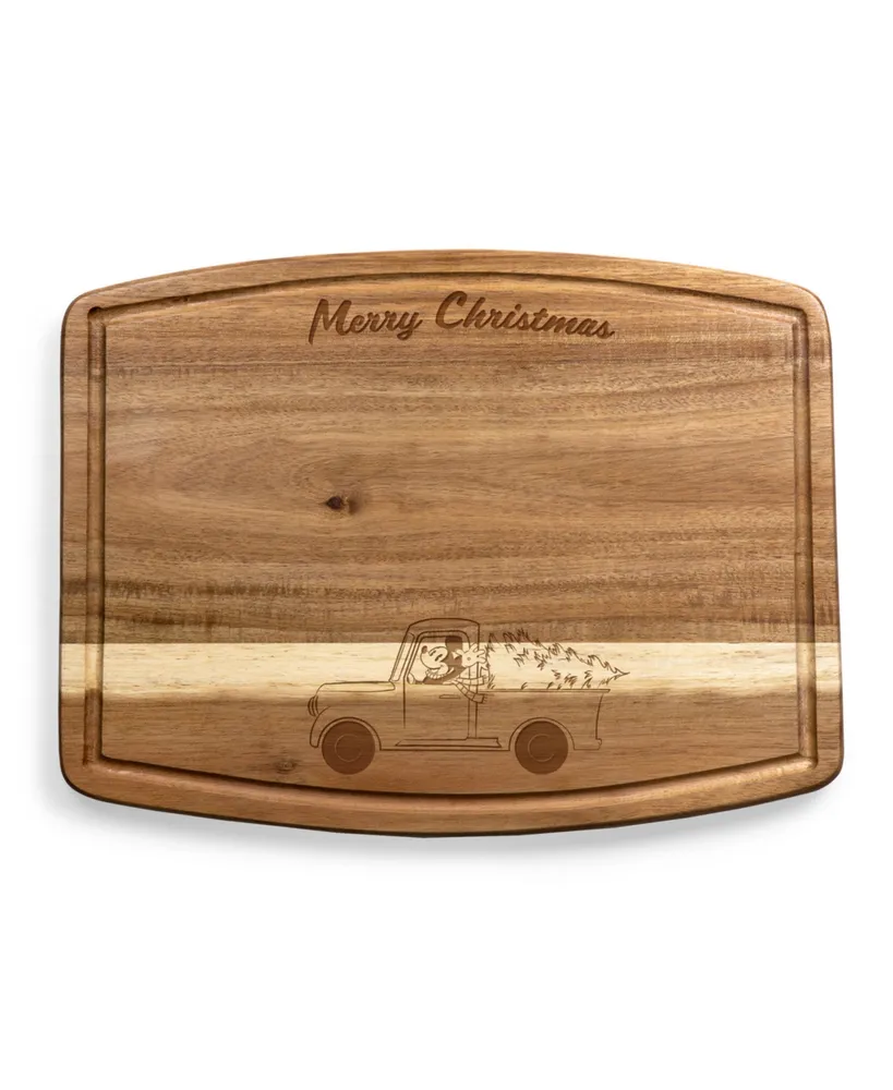 Disney's Mickey Mouse Christmas Ovale Acacia Cutting Board