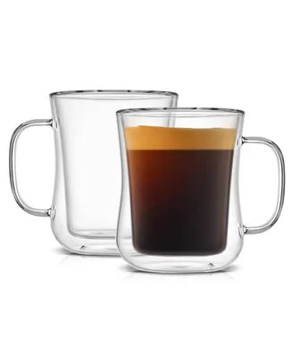 JoyJolt Diner Double Wall Coffee Mug - Set of 2