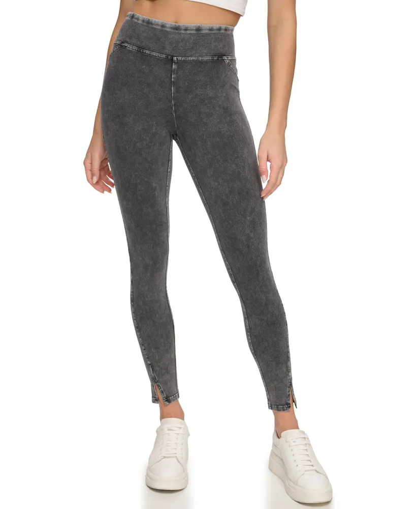 Marc New York Performance Women's Stone Wash High Waisted Legging with  Pockets