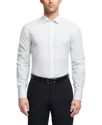 Calvin Klein Men's Refined Cotton Stretch Slim Fit Wrinkle Free Dress Shirt