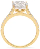 Diamond Cluster Engagement Ring (1 ct. t.w.) in 14k Two-Tone Gold