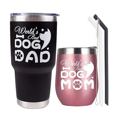 Women's and Men's Dog Mom and Dad Gifts, Christmas Presents, Dog Parent Coffee Mugs and Tumblers, Dog Lover and Owner Gift Ideas, Perfect for Mother's