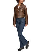 Levi's Women's Cropped Belted Moto Jacket