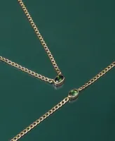 Audrey by Aurate Green Tourmaline Curb Link Bracelet (1/2 ct. t.w.) in Gold Vermeil, Created for Macy's