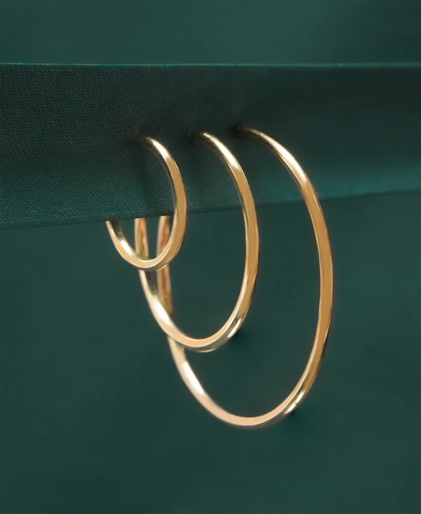 Audrey by Aurate Polished Tube Small Hoop Earrings in Gold Vermeil, Created for Macy's