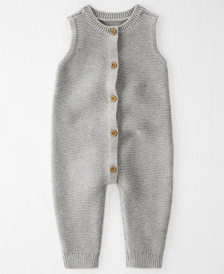 Little Planet by Carter's Baby Boys and Girls Organic Cotton Sweater Knit Button Front Jumpsuit