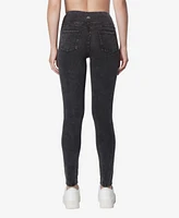 Andrew Marc Sport Women's Faux Denim Moto Leggings